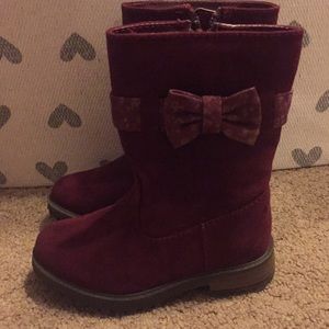Cat & Jack toddler girl burgundy size 6 Boots